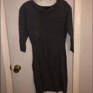 Gray sweater dress